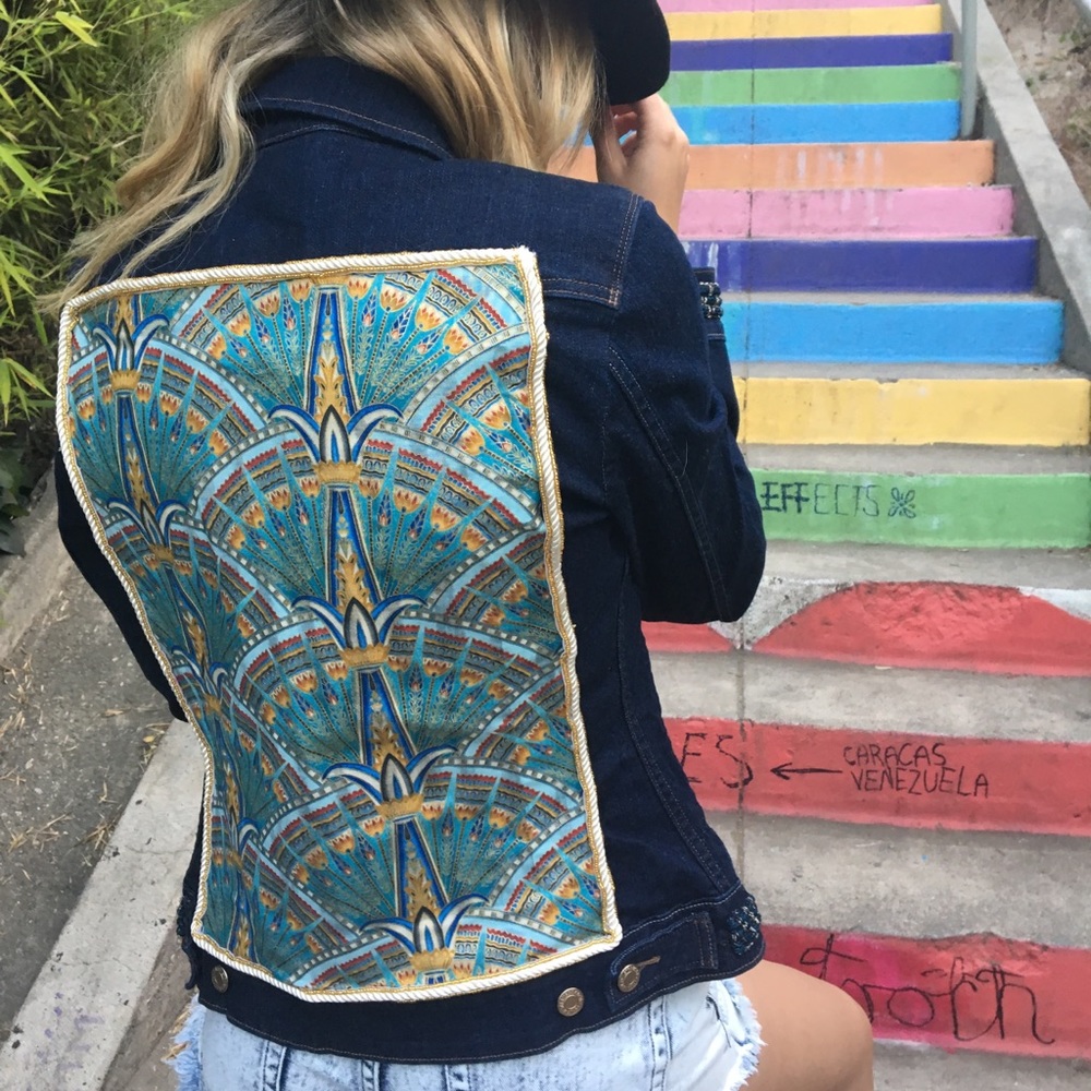 Levi's Vintage Customized Ethnic Dark Denim Jacket